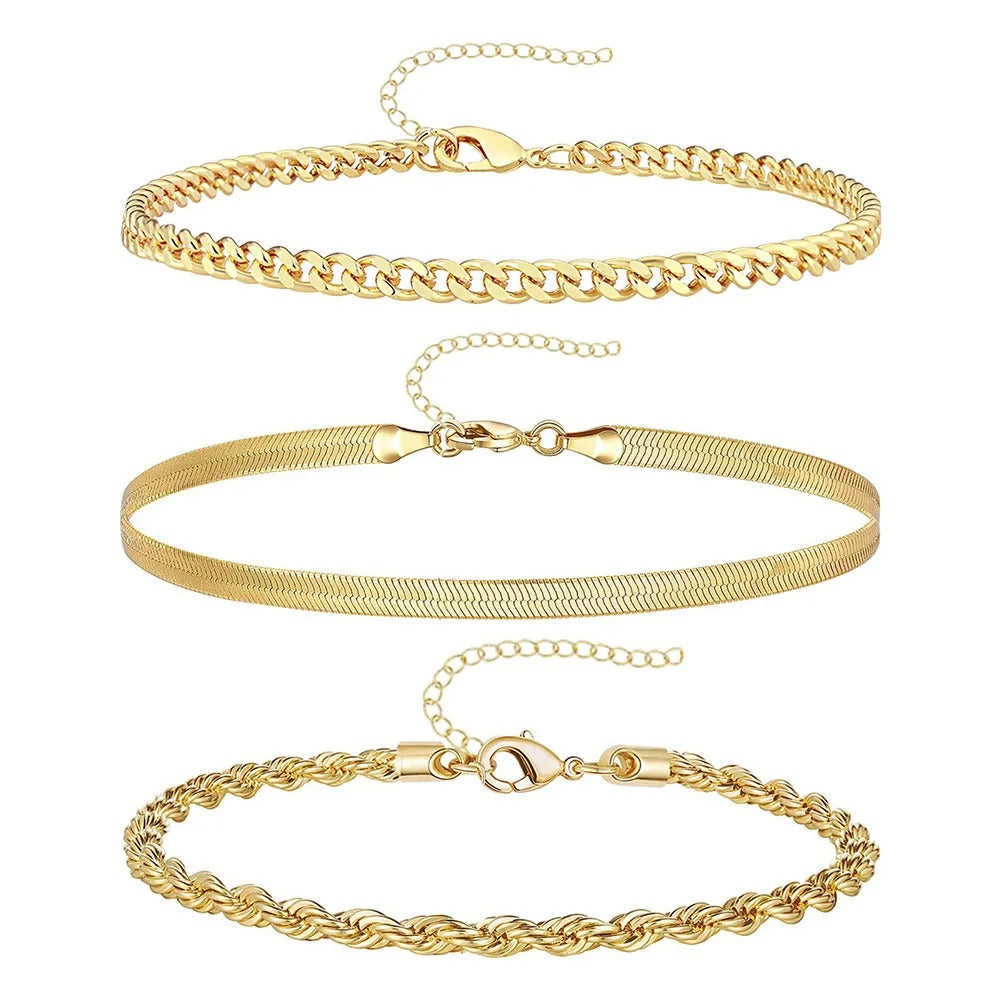 Ensemble de chaine de cheville 3 pièces