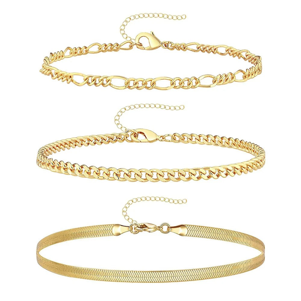 Ensemble de chaine de cheville 3 pièces